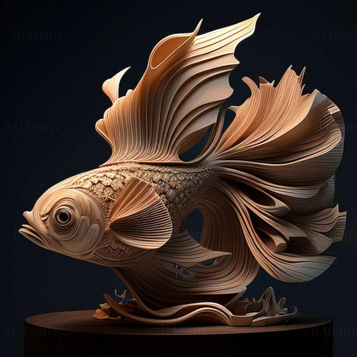 3D model Fantail fish (STL)
